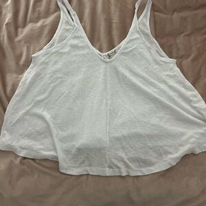 White Ribbed Tank Top